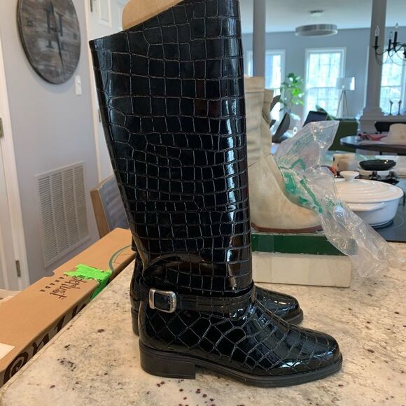 Wanderlust Croc Embossed Waterproof Boots sz 9 - Picture 3 of 6
